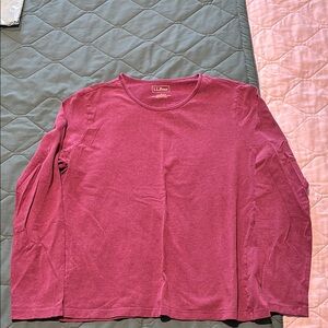 L.L. Bean Red Long Sleeve Shirt